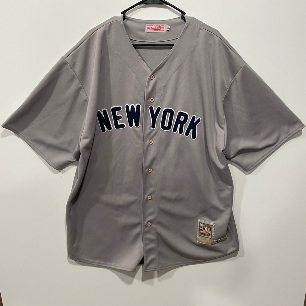 Mitchell Ness‎ New York Yankees Babe Ruth 3 Baseball Jersey 3XL Gray Vintage USA